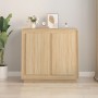 Aparador madera contrachapada color roble Sonoma 80x34x75 cm de vidaXL, Aparadores - Ref: Foro24-819887, Precio: 93,30 €, Des...