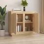 Aparador madera contrachapada color roble Sonoma 80x34x75 cm de vidaXL, Aparadores - Ref: Foro24-819887, Precio: 93,30 €, Des...