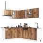 Mueble cocina Lucca madera vieja 11 pzas madera contrachapada