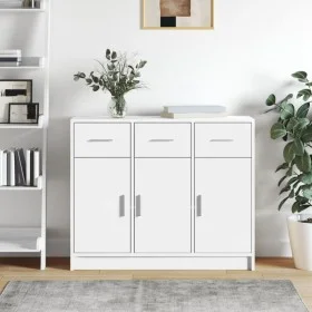 White engineered wood sideboard 91x28x75 cm by vidaXL, Sideboards - Ref: Foro24-823008, Price: 112,46 €, Discount: %