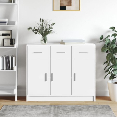 White engineered wood sideboard 91x28x75 cm by vidaXL, Sideboards - Ref: Foro24-823008, Price: 116,78 €, Discount: %
