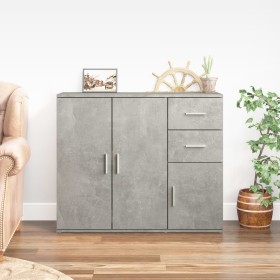 Betongraues Sperrholz-Sideboard 91 x 29,5 x 75 cm von vidaXL, Sideboards - Ref: Foro24-823273, Preis: 93,92 €, Rabatt: %