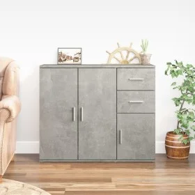 Concrete gray plywood sideboard 91x29.5x75 cm by vidaXL, Sideboards - Ref: Foro24-823273, Price: 88,78 €, Discount: %