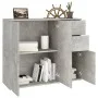 Aparador de madera contrachapada gris hormigón 91x29,5x75 cm de vidaXL, Aparadores - Ref: Foro24-823273, Precio: 88,49 €, Des...