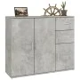Aparador de madera contrachapada gris hormigón 91x29,5x75 cm de vidaXL, Aparadores - Ref: Foro24-823273, Precio: 88,49 €, Des...