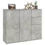 Betongraues Sperrholz-Sideboard 91 x 29,5 x 75 cm von vidaXL, Sideboards - Ref: Foro24-823273, Preis: 89,50 €, Rabatt: %