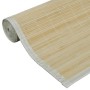 Alfombra rectangular de bambú natural 80 x 200 cm