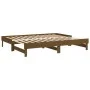 Removable sofa bed in honey brown pine wood 2x(80x200) cm by vidaXL, Beds and slatted bases - Ref: Foro24-823387, Price: 135,...