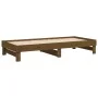 Removable sofa bed in honey brown pine wood 2x(80x200) cm by vidaXL, Beds and slatted bases - Ref: Foro24-823387, Price: 135,...