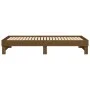 Removable sofa bed in honey brown pine wood 2x(80x200) cm by vidaXL, Beds and slatted bases - Ref: Foro24-823387, Price: 135,...