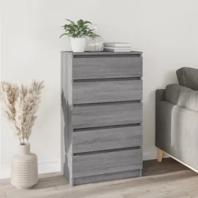 Sonoma gray plywood chest of drawers 60x36x103 cm by vidaXL, Drawers - Ref: Foro24-823022, Price: 101,20 €, Discount: %