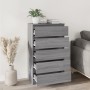 Sonoma gray plywood chest of drawers 60x36x103 cm by vidaXL, Drawers - Ref: Foro24-823022, Price: 108,50 €, Discount: %