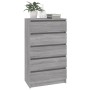 Sonoma gray plywood chest of drawers 60x36x103 cm by vidaXL, Drawers - Ref: Foro24-823022, Price: 108,50 €, Discount: %