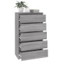 Sonoma gray plywood chest of drawers 60x36x103 cm by vidaXL, Drawers - Ref: Foro24-823022, Price: 108,50 €, Discount: %