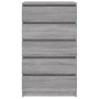 Sonoma gray plywood chest of drawers 60x36x103 cm by vidaXL, Drawers - Ref: Foro24-823022, Price: 108,50 €, Discount: %