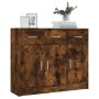 Aparador madera de ingeniería roble ahumado 91x28x75 cm de vidaXL, Aparadores - Ref: Foro24-823013, Precio: 97,04 €, Descuent...