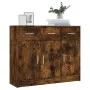 Smoked oak engineered wood sideboard 91x28x75 cm by vidaXL, Sideboards - Ref: Foro24-823013, Price: 101,01 €, Discount: %