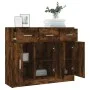 Smoked oak engineered wood sideboard 91x28x75 cm by vidaXL, Sideboards - Ref: Foro24-823013, Price: 101,01 €, Discount: %