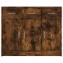 Aparador madera de ingeniería roble ahumado 91x28x75 cm de vidaXL, Aparadores - Ref: Foro24-823013, Precio: 97,04 €, Descuent...