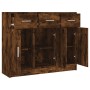 Aparador madera de ingeniería roble ahumado 91x28x75 cm de vidaXL, Aparadores - Ref: Foro24-823013, Precio: 97,04 €, Descuent...