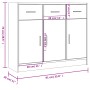 Aparador madera de ingeniería roble ahumado 91x28x75 cm de vidaXL, Aparadores - Ref: Foro24-823013, Precio: 97,04 €, Descuent...
