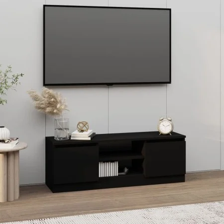 TV-Schrank mit Tür schwarz 102x30x36 cm von vidaXL, TV-Möbel - Ref: Foro24-823351, Preis: 57,64 €, Rabatt: %