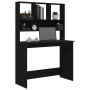 Escritorio con estantes madera contrachapada negro 102x45x148cm de vidaXL, Escritorios - Ref: Foro24-823001, Precio: 77,90 €,...