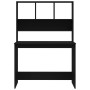 Escritorio con estantes madera contrachapada negro 102x45x148cm de vidaXL, Escritorios - Ref: Foro24-823001, Precio: 77,90 €,...