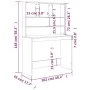 Schreibtisch mit Regalen aus schwarzem Sperrholz, 102 x 45 x 148 cm von vidaXL, Schreibtische - Ref: Foro24-823001, Preis: 76...