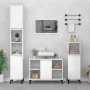 Armario de lavabo madera contrachapada blanco brillo 80x33x60cm de vidaXL, Tocadores de baño - Ref: Foro24-821294, Precio: 62...