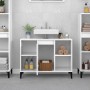 Waschbeckenunterschrank aus glänzend weißem Sperrholz, 80 x 33 x 60 cm von vidaXL, Badezimmerwaschtische - Ref: Foro24-821294...