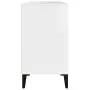 Armario de lavabo madera contrachapada blanco brillo 80x33x60cm de vidaXL, Tocadores de baño - Ref: Foro24-821294, Precio: 62...