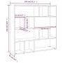 Estantería/divisor de espacios roble marrón 105x24x102 cm de vidaXL, Divisores de ambientes - Ref: Foro24-823252, Precio: 84,...