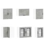 Mueble cocina Lucca gris hormigón 11 pzas madera contrachapada