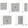 Mueble cocina Lucca sonoma gris 11 pzas madera contrachapada