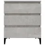 Betongraues Sperrholz-Sideboard 60x35x70 cm von vidaXL, Sideboards - Ref: Foro24-823052, Preis: 51,70 €, Rabatt: %