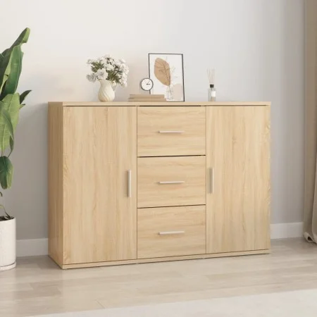 Sideboard aus Sonoma-Eichensperrholz, 91 x 29,5 x 65 cm von vidaXL, Sideboards - Ref: Foro24-823345, Preis: 77,95 €, Rabatt: %