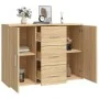 Aparador de madera contrachapada roble Sonoma 91x29,5x65 cm de vidaXL, Aparadores - Ref: Foro24-823345, Precio: 77,91 €, Desc...