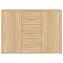 Sonoma oak plywood sideboard 91x29.5x65 cm by vidaXL, Sideboards - Ref: Foro24-823345, Price: 78,93 €, Discount: %