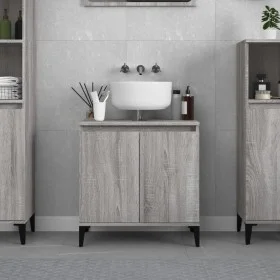 Sonoma gray plywood sink cabinet 58x33x60 cm by vidaXL, bathroom vanities - Ref: Foro24-821266, Price: 46,66 €, Discount: %