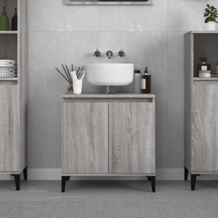 Sonoma gray plywood sink cabinet 58x33x60 cm by vidaXL, bathroom vanities - Ref: Foro24-821266, Price: 45,04 €, Discount: %
