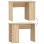 Schreibtisch aus Sonoma-Eichensperrholz, 100 x 55 x 75 cm von vidaXL, Schreibtische - Ref: Foro24-823027, Preis: 72,49 €, Rab...