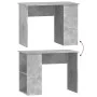 Escritorio de madera contrachapada gris hormigón 100x55x75 cm de vidaXL, Escritorios - Ref: Foro24-823028, Precio: 58,89 €, D...