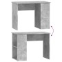 Escritorio de madera contrachapada gris hormigón 100x55x75 cm de vidaXL, Escritorios - Ref: Foro24-823028, Precio: 59,68 €, D...