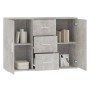 Aparador de madera contrachapada gris hormigón 91x29,5x65 cm de vidaXL, Aparadores - Ref: Foro24-823346, Precio: 82,63 €, Des...