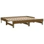 Removable sofa bed solid pine wood honey brown 2x(90x190)cm by vidaXL, Beds and slatted bases - Ref: Foro24-823392, Price: 12...
