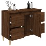 Brown oak plywood washbasin cabinet 80x33x60 cm by vidaXL, bathroom vanities - Ref: Foro24-821275, Price: 78,00 €, Discount: %