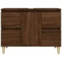 Waschbeckenschrank aus braunem Eichensperrholz, 80 x 33 x 60 cm von vidaXL, Badezimmerwaschtische - Ref: Foro24-821275, Preis...