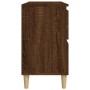 Brown oak plywood washbasin cabinet 80x33x60 cm by vidaXL, bathroom vanities - Ref: Foro24-821275, Price: 78,00 €, Discount: %