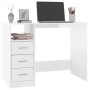 Escritorio con cajones contrachapada blanco brillo 102x50x76cm de vidaXL, Escritorios - Ref: Foro24-823034, Precio: 123,00 €,...